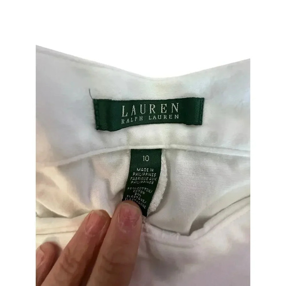 Lauren Ralph Lauren White Straight Leg Capri Pant Size 10 - Picture 2 of 4